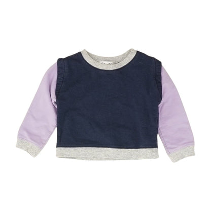 Navy Color Block Sweatshirt
