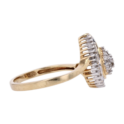 10K Two-Tone Gold Diamond Fashion Ring