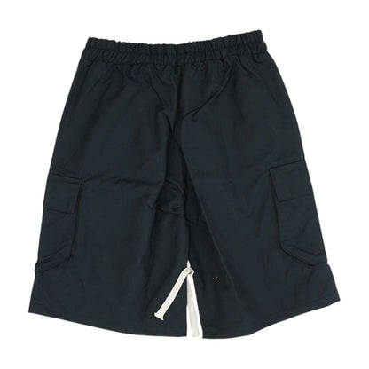 Black Solid Active Shorts