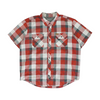 Red Plaid Short Sleeve Button Down