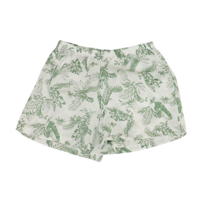 White Tropical Knit Shorts
