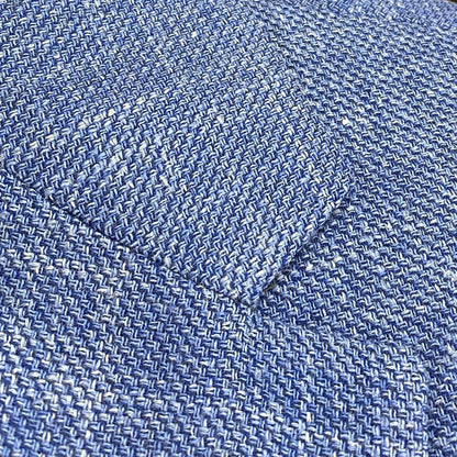 Blue Wool and Silk Solid Sport Coat