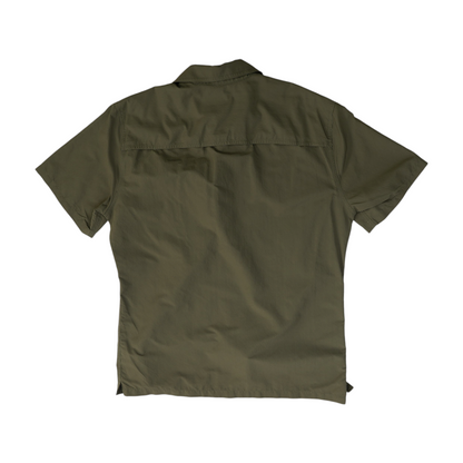 Green Solid Outdoor Button Down