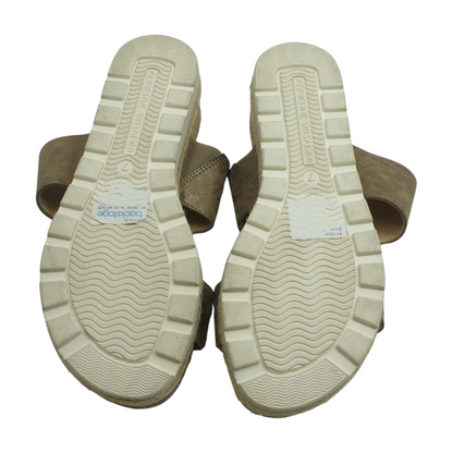 Bronze Wedged Sandals