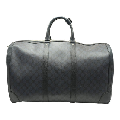 Navy Blue GG Supreme Large Duffle Bag
