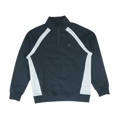 Black Color Block 1/4 Zip Pullover