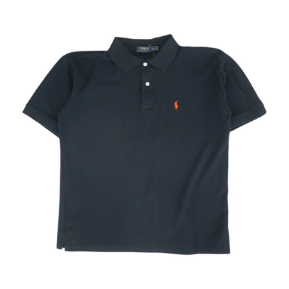 Navy Solid Short Sleeve Polo