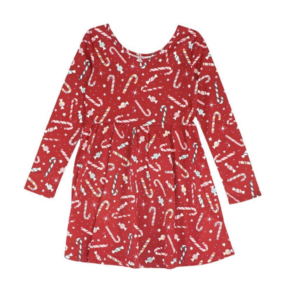 Red Graphic Dress