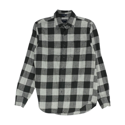 Black Plaid Flannel Button Down