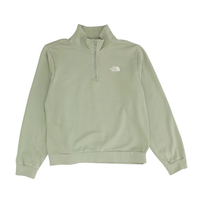 Green Solid 1/4 Zip Pullover