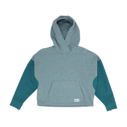 Gray Color Block Hoodie Pullover