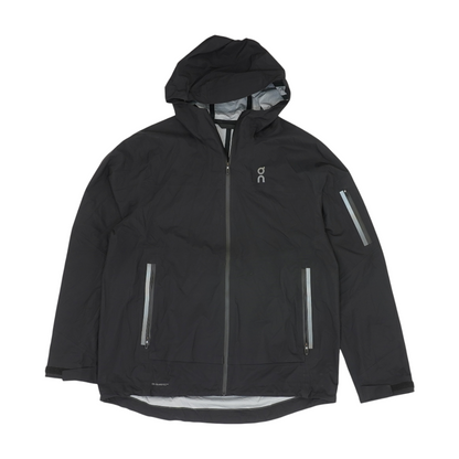 Black Solid Rain Jacket