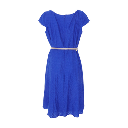 Blue Check Midi Dress