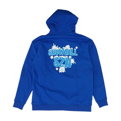 Blue Solid Hoodie Pullover