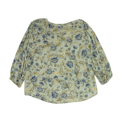 Green Floral Blouse