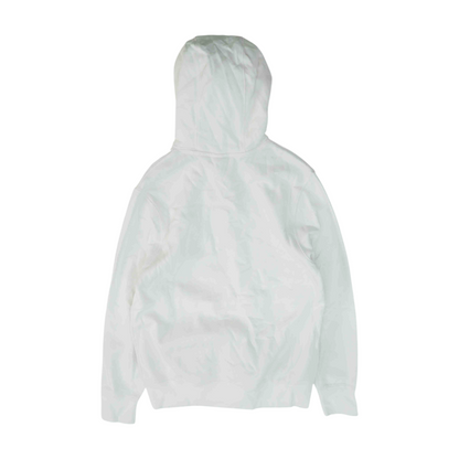 White Solid Hoodie Pullover