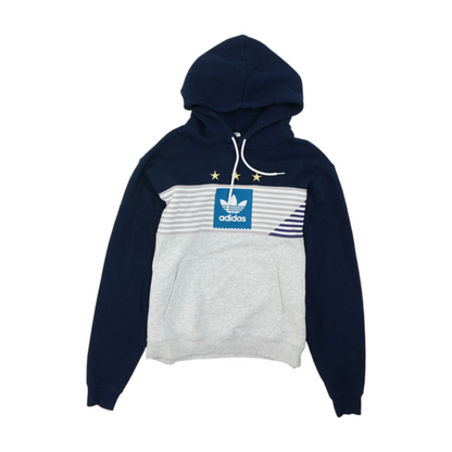 Gray Color Block Hoodie Pullover