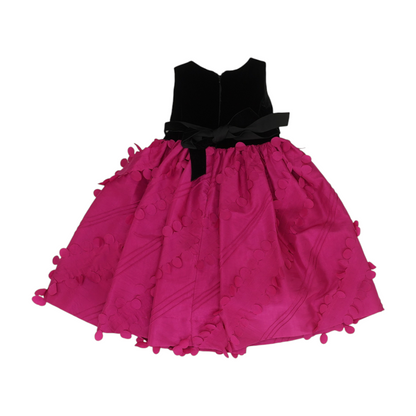 Magenta Color Block Formal Dress