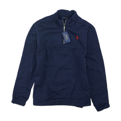 Navy Solid 1/4 Zip Pullover