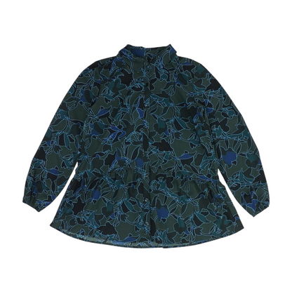 Green Abstract Button Down