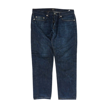 Navy High Rise Straight Leg Jeans