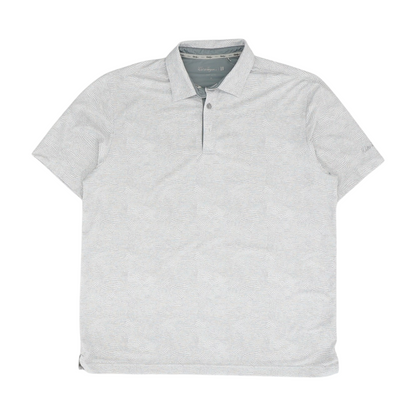 Gray Print Short Sleeve Polo