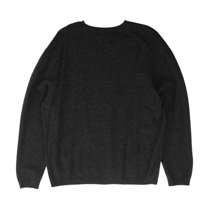 Gray Solid Pullover Sweater