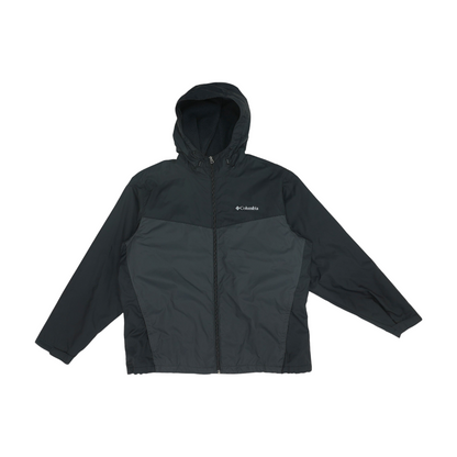 Black Color Block Rain Jacket