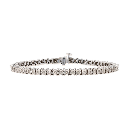 1 1/5 ctw 10K White Gold Diamond Tennis Bracelet