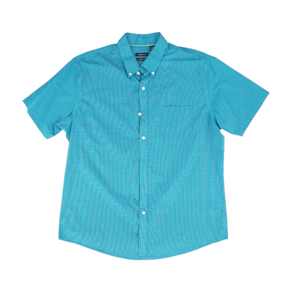 Blue Check Short Sleeve Button Down