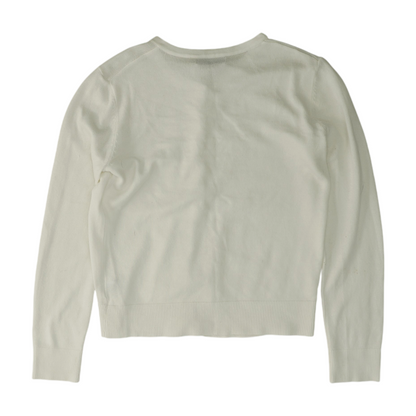 White Petite Cardigan Sweater