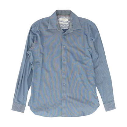 Blue Striped Long Sleeve Button Down