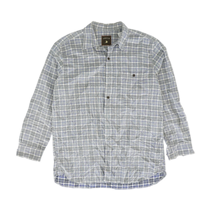 Orvis Gray Plaid Flannel Button Down – Image 1