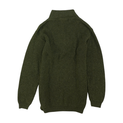 Green Tall Solid 1/4 Zip Sweater