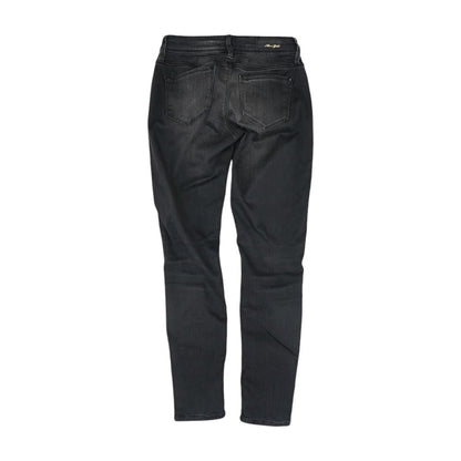 Black Solid Mid Rise Skinny Leg Jeans