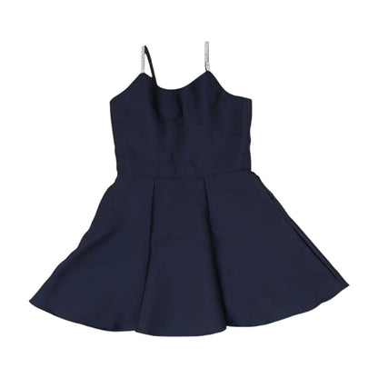 Navy Solid Midi Dress
