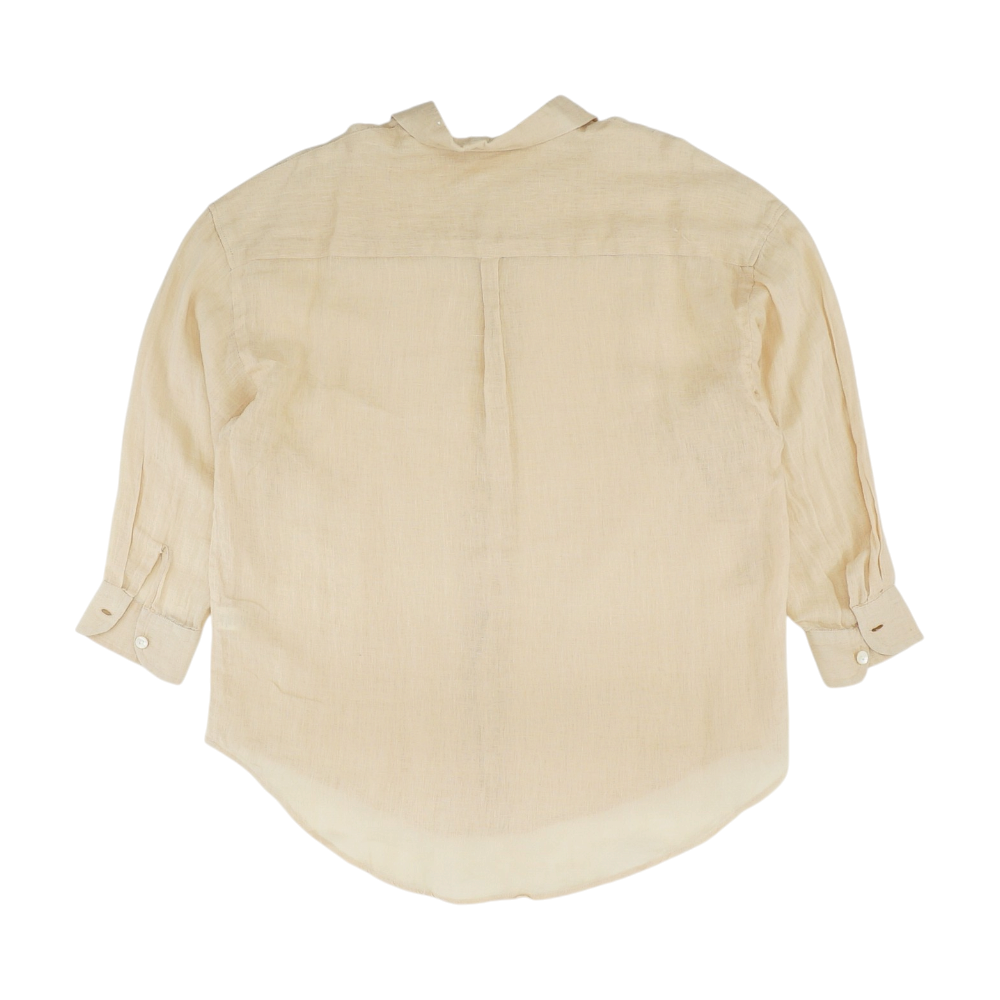 Beige Long Sleeve Button Down