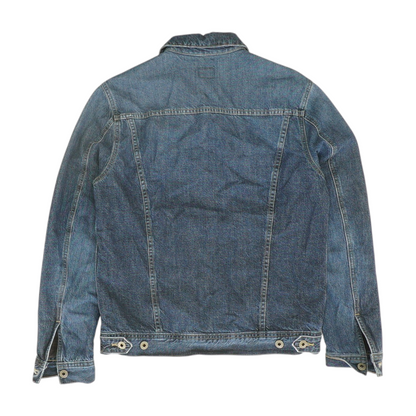 Blue Solid Denim Jacket