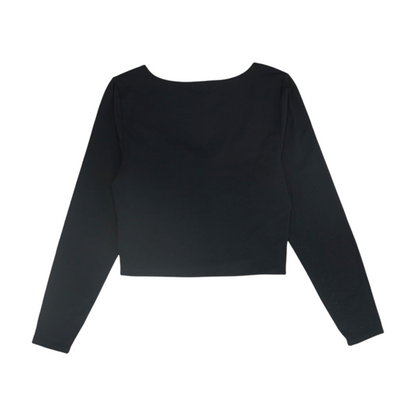 Black Cropped Blouse