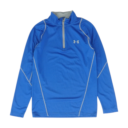 Blue Check 1/4 Zip Pullover