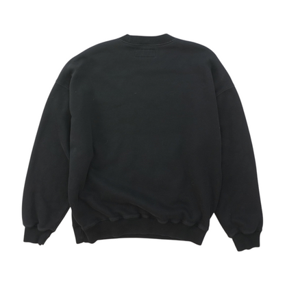 Black Solid Sweatshirt Pullover