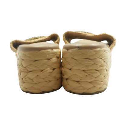 Tan Wedged Sandals