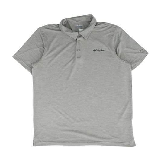 Gray Solid Short Sleeve Polo