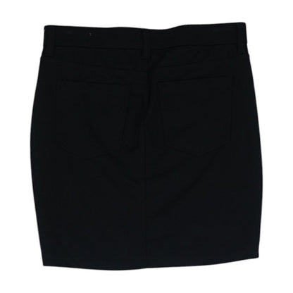 Black Solid Mini Skirt
