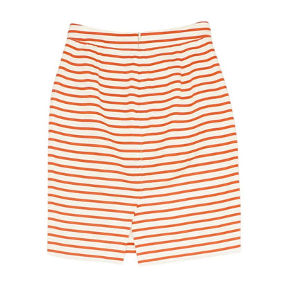 White Striped Mini Skirt