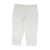 White Solid Active Capris