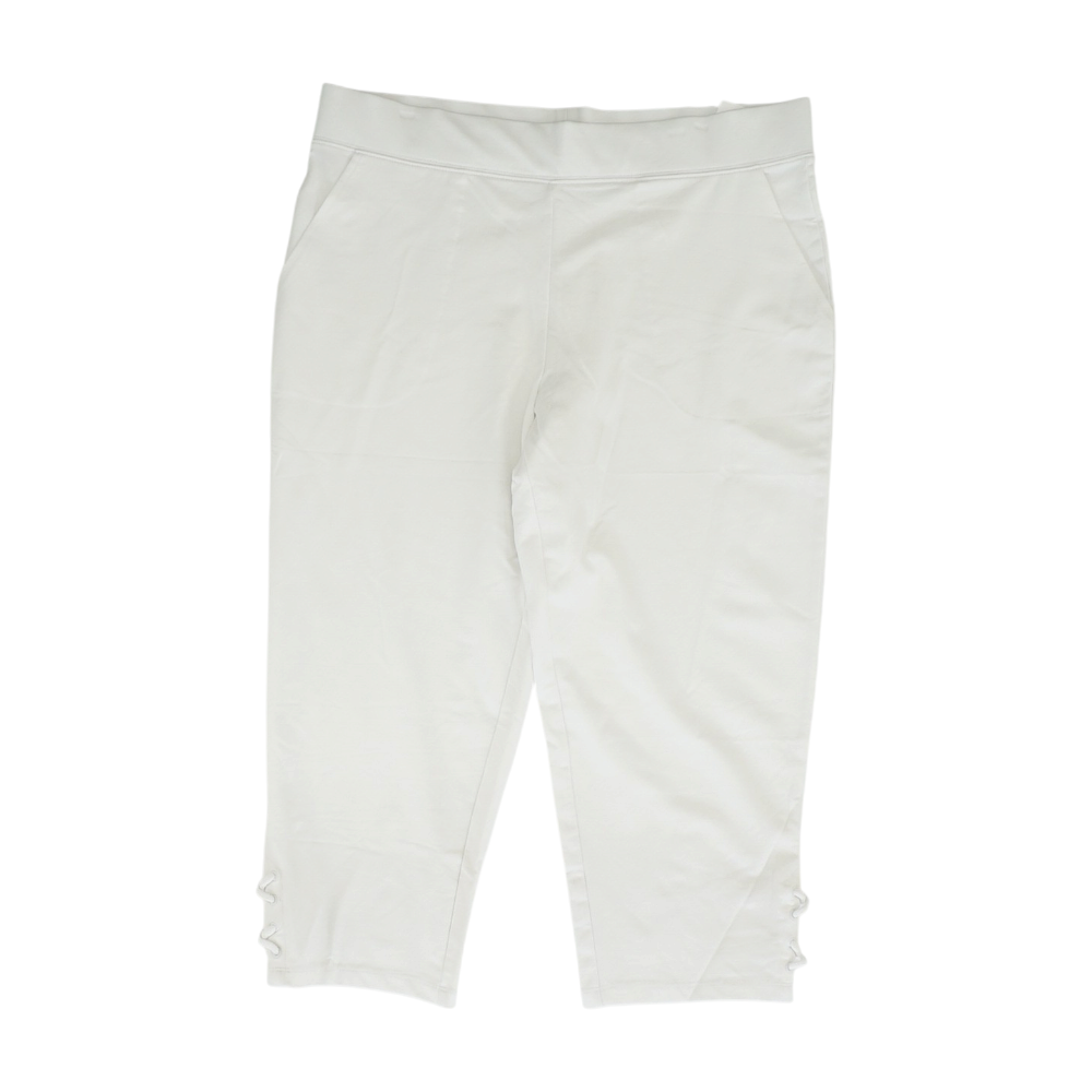 White Solid Active Capris