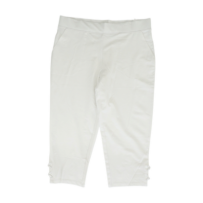 White Solid Active Capris
