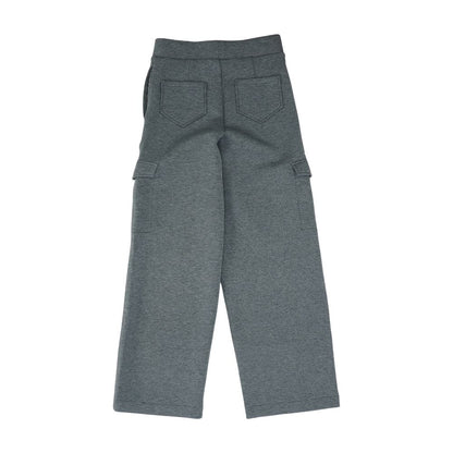 Gray Solid Sweatpants Pants