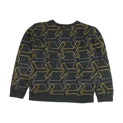 Black Print Sweatshirt Pullover